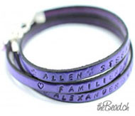 Lederarmband mit Gravur f&uuml;r Damen und Herren Armschmuck